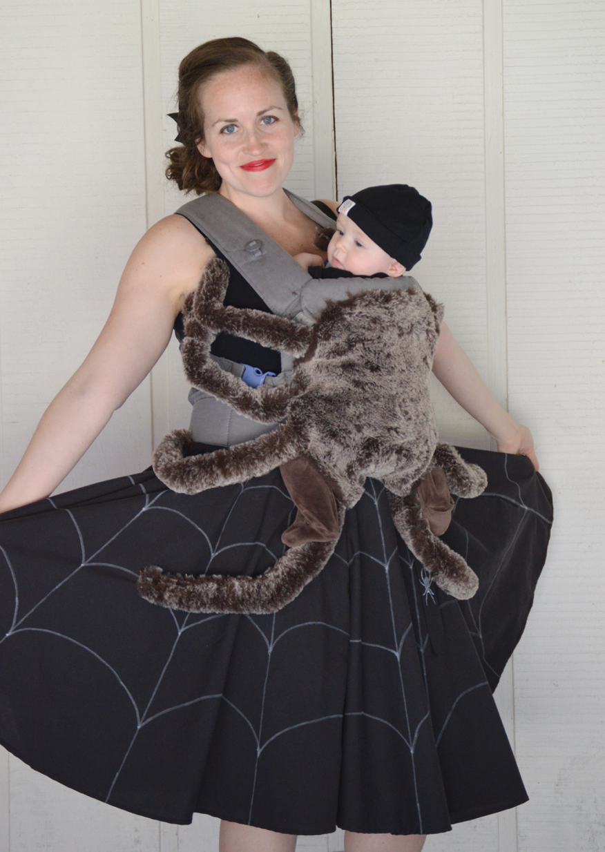 spider and web baby and mom costume