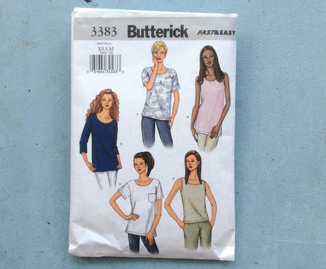 butterick fast and easy 3383 sewing pattern