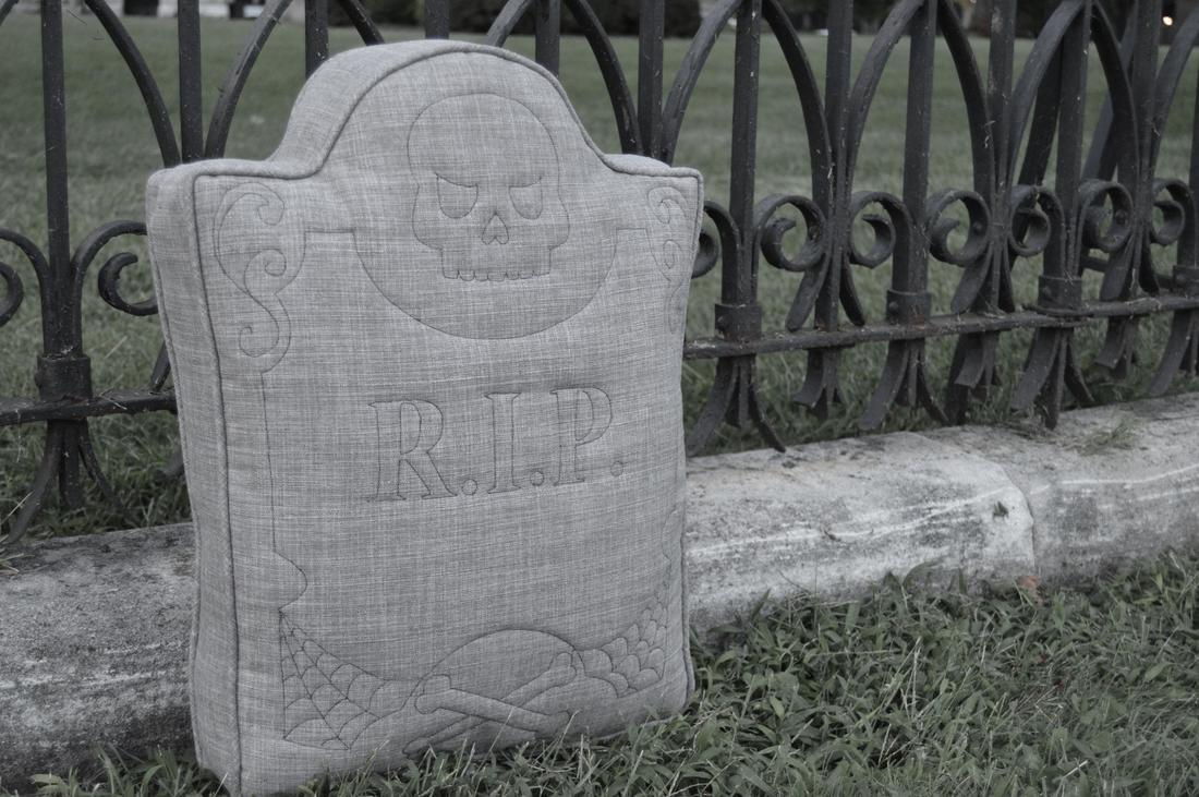 tombstone pillow diy your own graveyard cemetery
