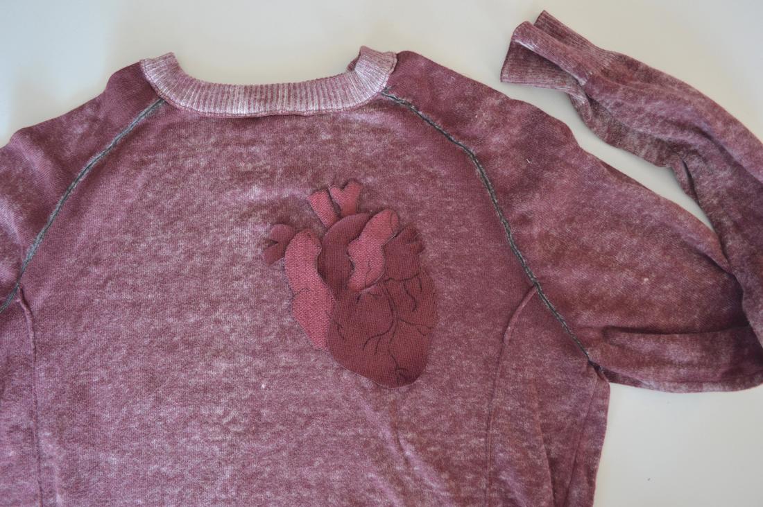 macabre sweater diy halloween anatomical heart