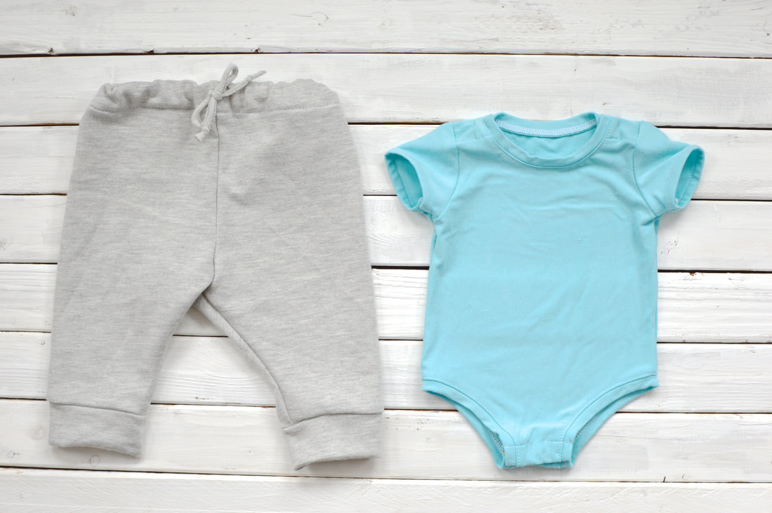 sewing baby onesies and sweatpants