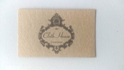 Cloth House London kraft business card