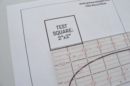 print the test square 