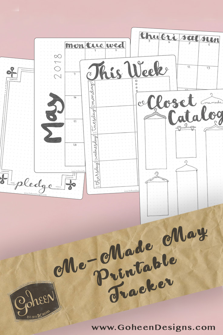 Me-made-may printable tracker for your handmade wardrobe. download it for free.