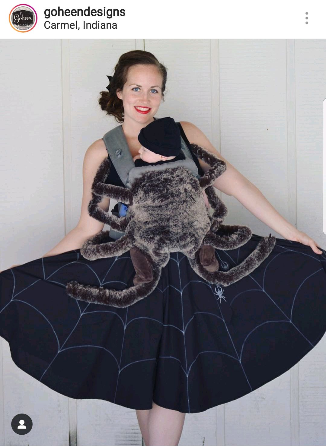 spider web circle skirt costume