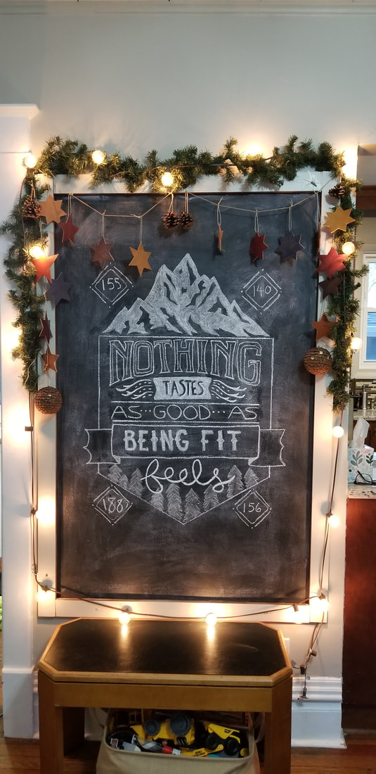 new years fitness chalkboard wall quote
