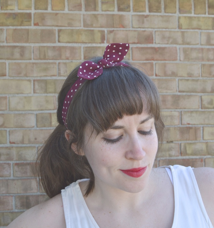 make your own polka dot rosie the riveter headband