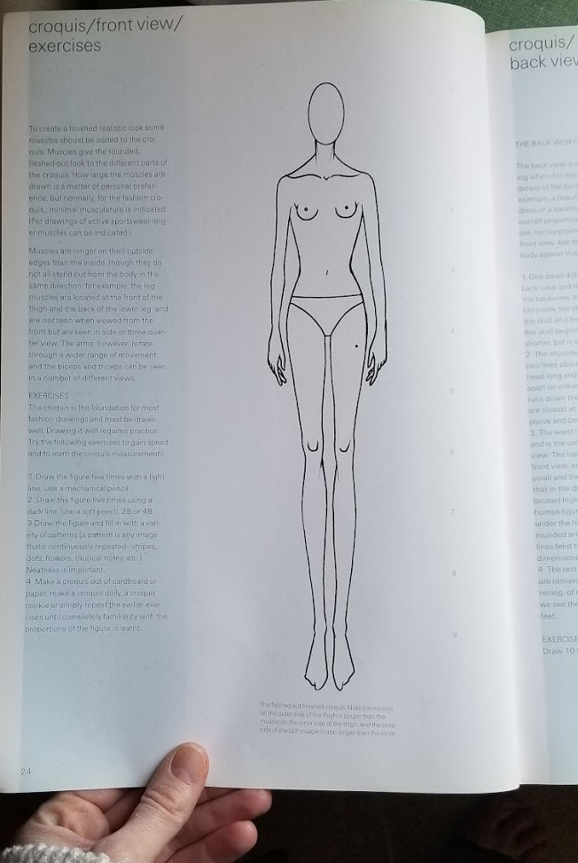 fashion croqui textbook illustration