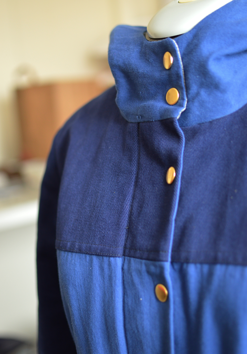 sewing a color blocked jacket