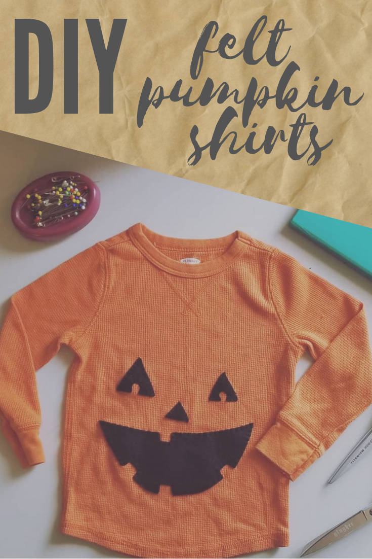 diy felt pumpkin shirts