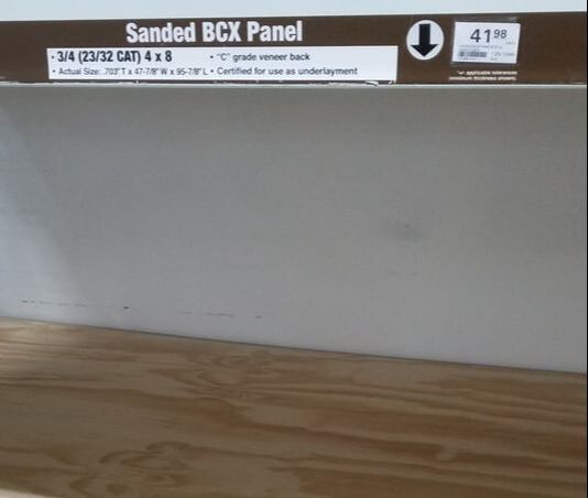 sanded BCX panel