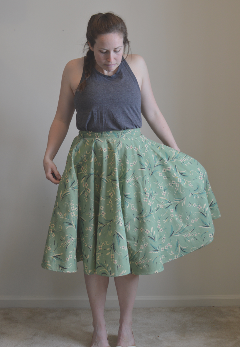pockets get lost on a circle skirt