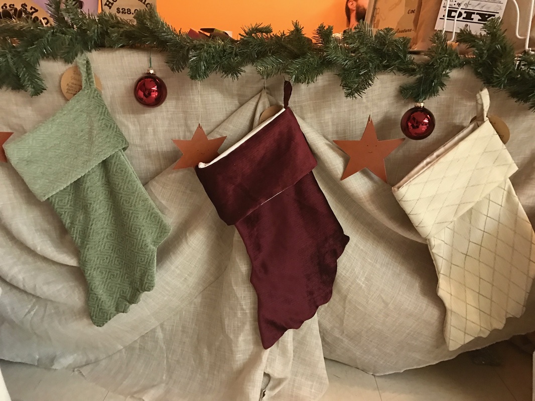 Indiana shaped state christmas stockings
