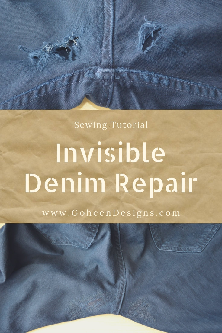 invisible denim repair jean holes with this tutorial