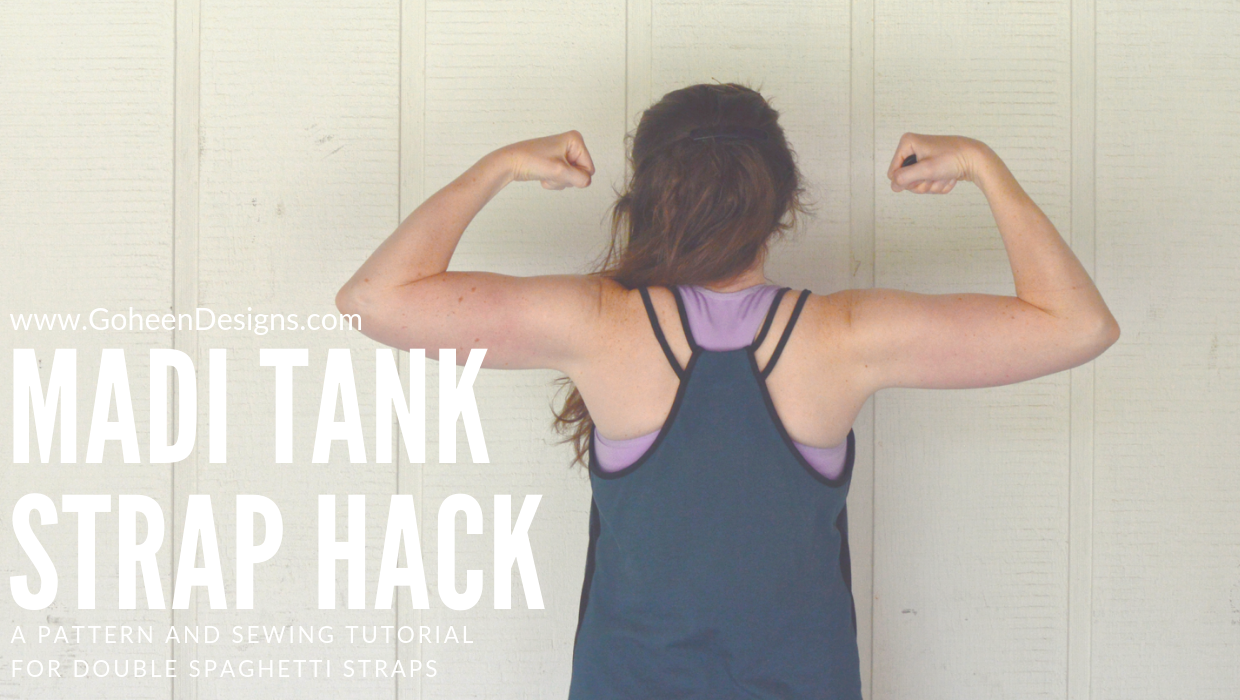 sewing pattern hack for strappy workout top