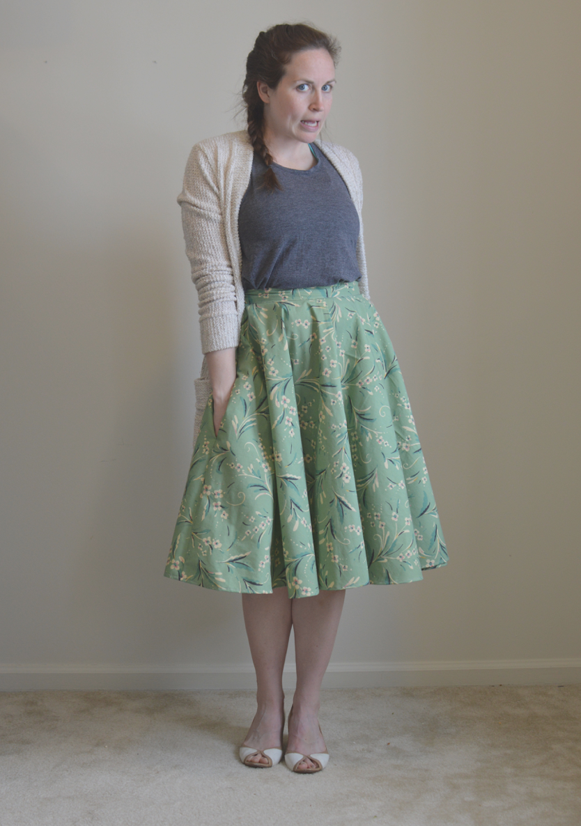 uneven pockets on a wrap skirt