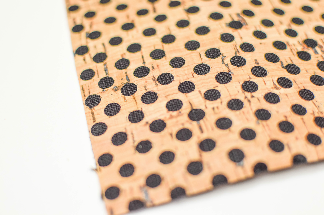 eversewn polka dot cork fabric