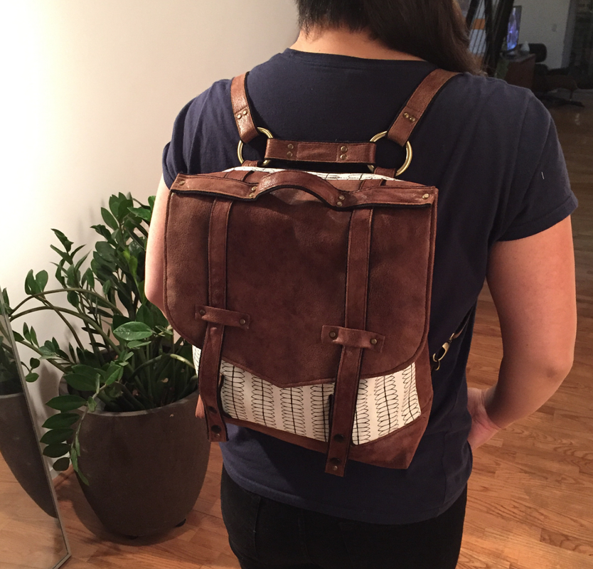 huxley bag as a backpack sewing pattern