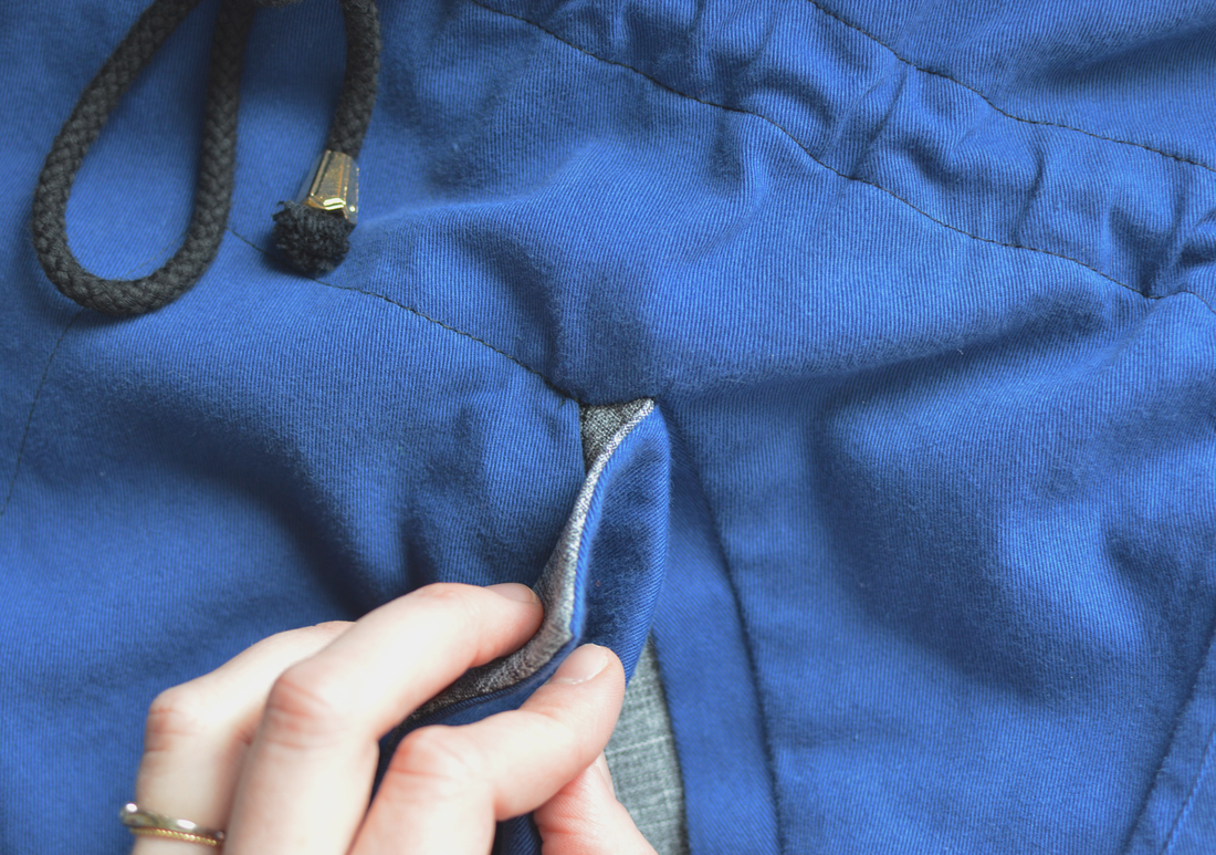 hacked kelly anorak with welt pocket